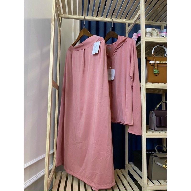 Combo Áo + Váy Chống Nắng Thông Hơi Kim Cương