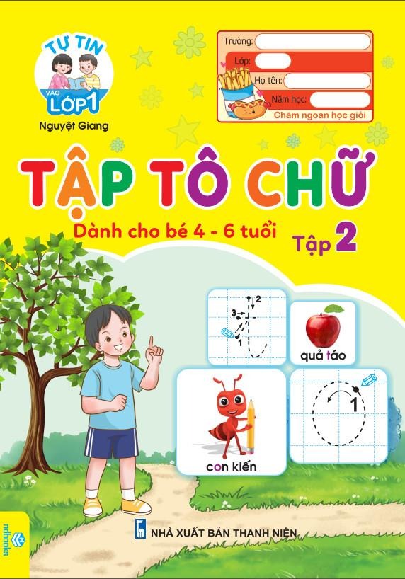Sách - Combo 5 Cuốn Tập tô chữ, Tô chữ hoa,tập tô nét cơ bản, tập tô số (chuẩn bị cho bé vào lớp 1) - ndbooks