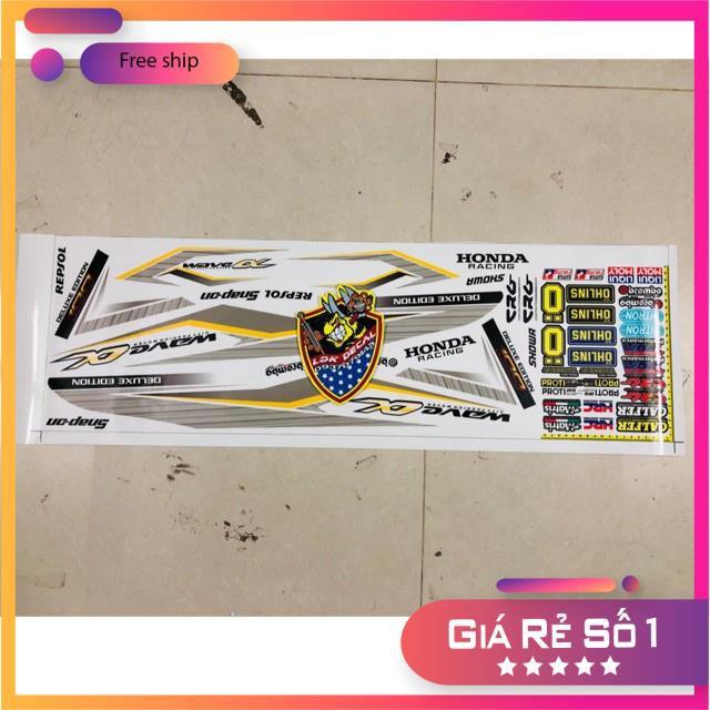 Tem rời dành cho wave 2016 dán xe trắng