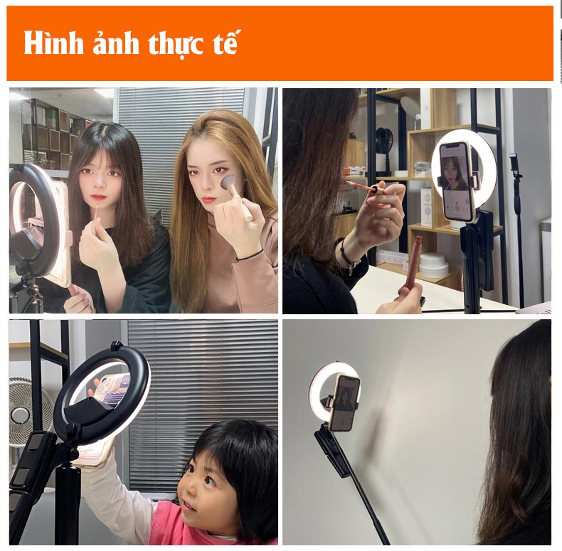 Đèn LED ring CYKE Q6 thiết bị không dây, hỗ trợ livestream bán hàng, trang điểm, chụp hình, quay video, phụ kiện gậy chụp hình, hàng chính hãng