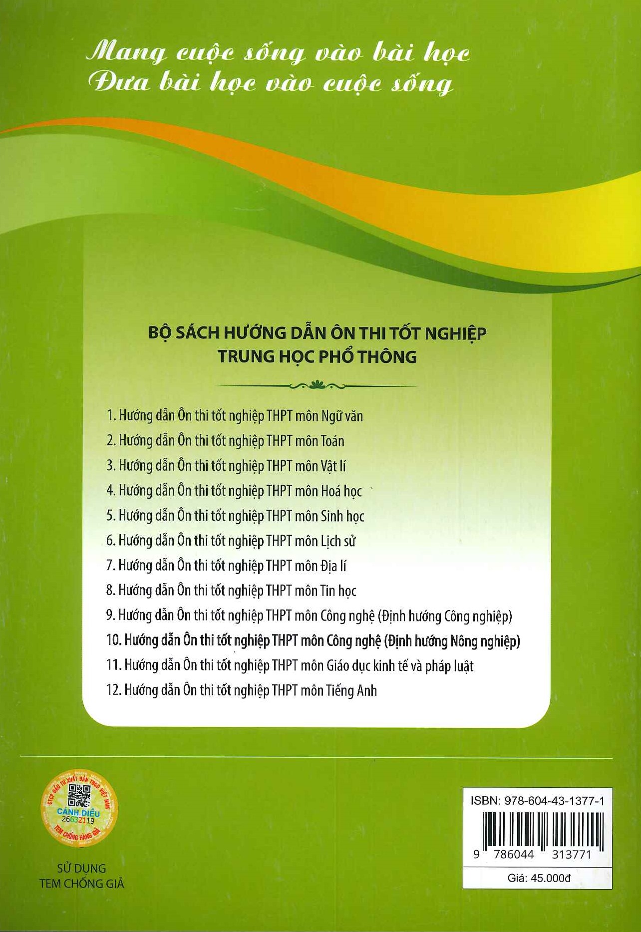 Hướng Dẫn Ôn Thi Tốt Nghiệp THPT Môn CÔNG NGHỆ ĐỊNH HƯỚNG NÔNG NGHIỆP