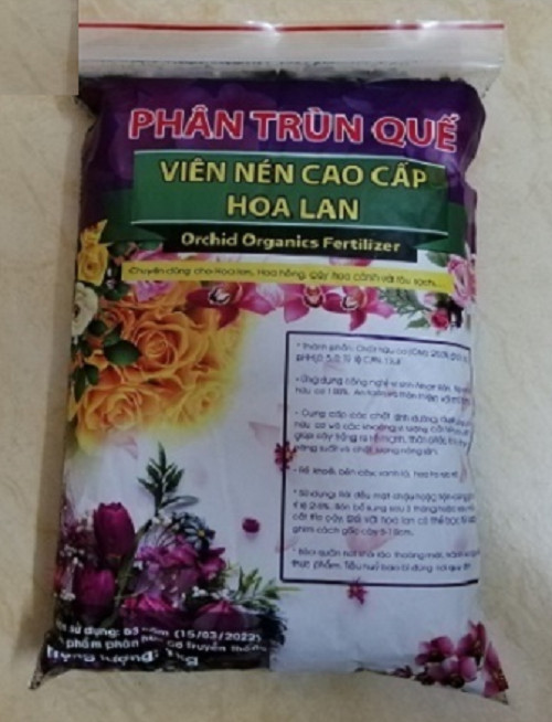 COMBO PHÂN BÓN TRÙN QUẾ CAO CẤP CHO HOA LAN GÓI 1KG + CHẾ PHẨM HÙNG NGUYỄN 20ML