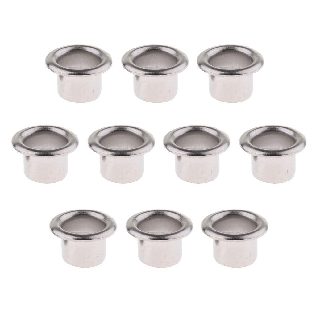 10 Pieces Metal Drum Air Vents Great Parts for Drum Set Kit General-Purpose Silver Color