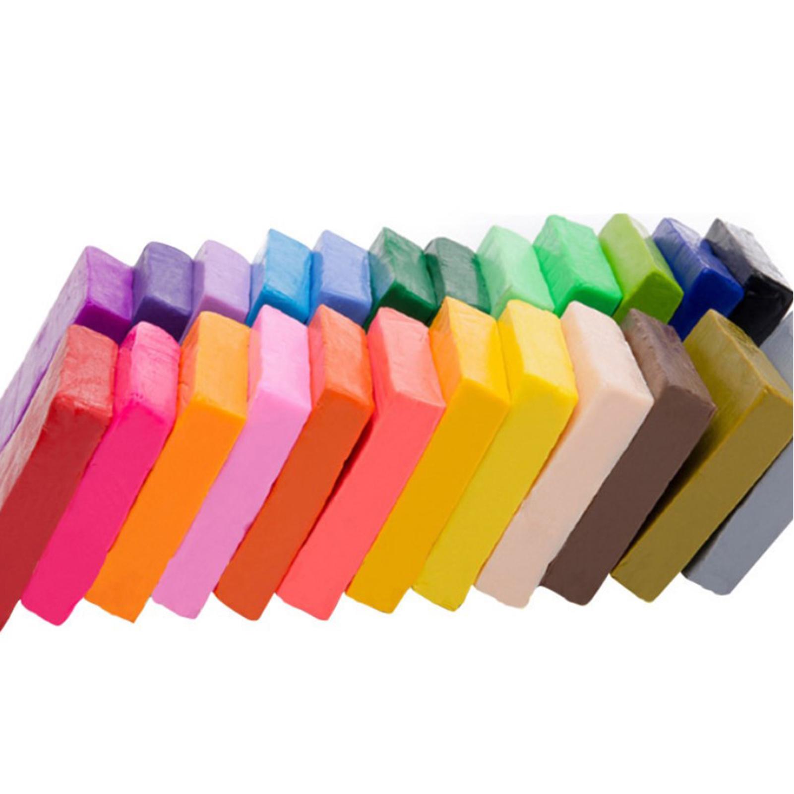 Set 24 Màu Đất Sét Polymer Khối Nhỏ Diy An Toàn Cho Trẻ Em