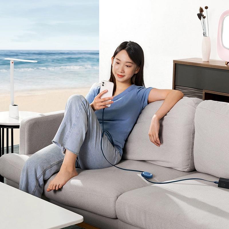 Cáp sạc siêu nhanh dây rút Baseus Type C ra 3 đầu 100W Bright Mirror One-for-three Retractable