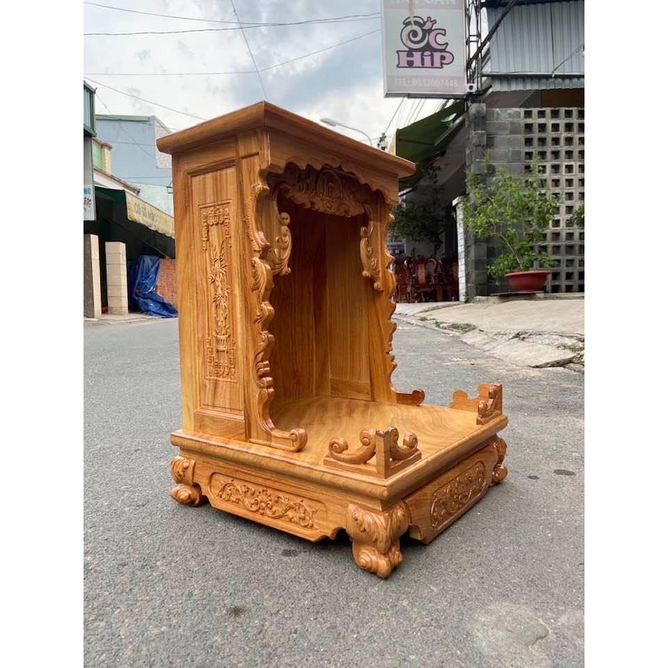 Bàn thờ thần tài ông địa gỗ gõ đỏ 48 x 68 CM