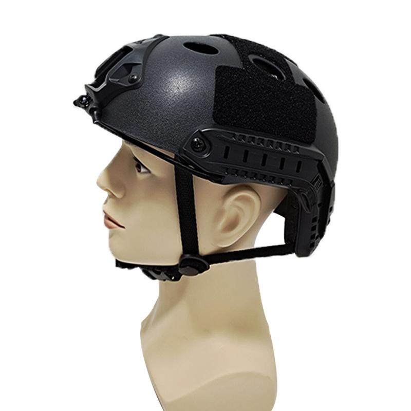 Chất lượng cao bảo vệ paintball wargame chiến thuật đội quân quân đội airsoft chiến thuật mũ bảo hiểm nhanh chóng mũ bảo hiểm nhanh chóng Color: Black Size: One Size