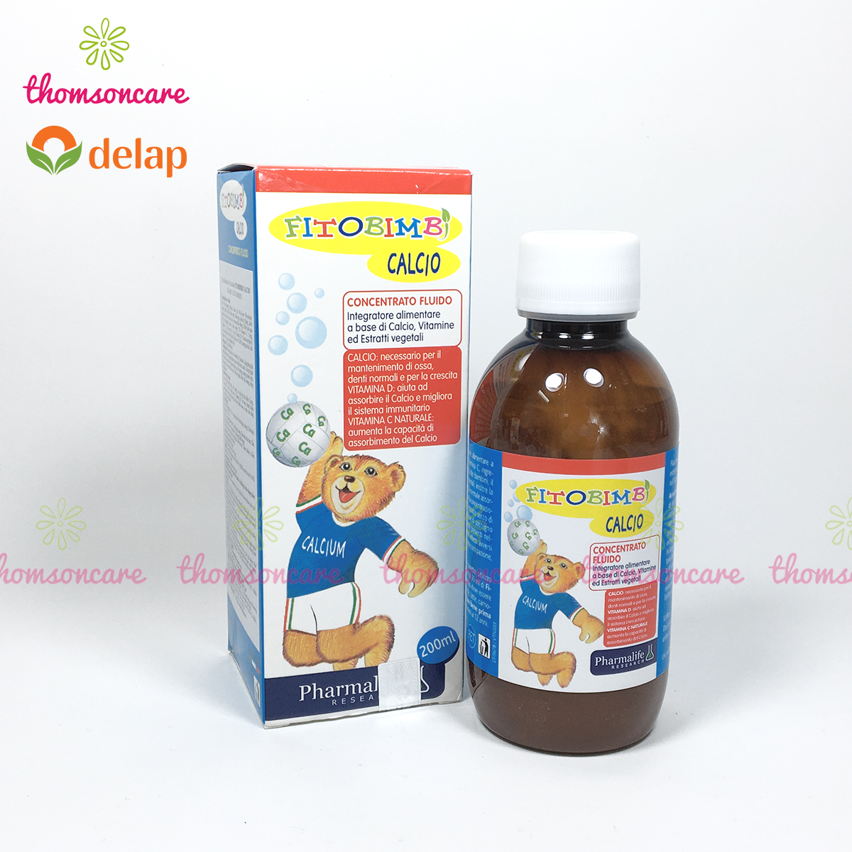 Calcio Bimbi của hãng Fitobimbi - Bổ sung Canxi và vitamin D cho bé, giúp trẻ phát triển chiều cao - Nhập khẩu chính hãng từ Ý
