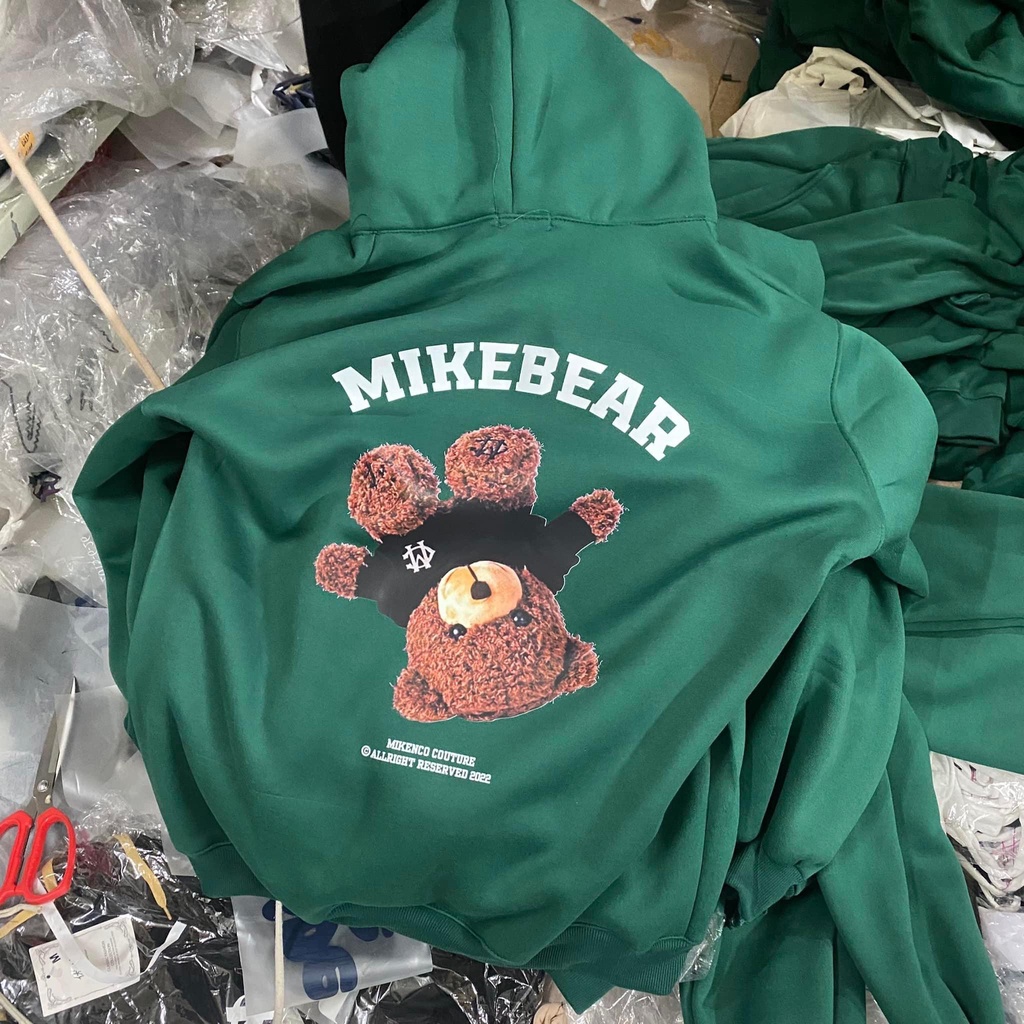 Áo hoodie gấu ngược Mikebear nỉ bông cao cấp WinBeen