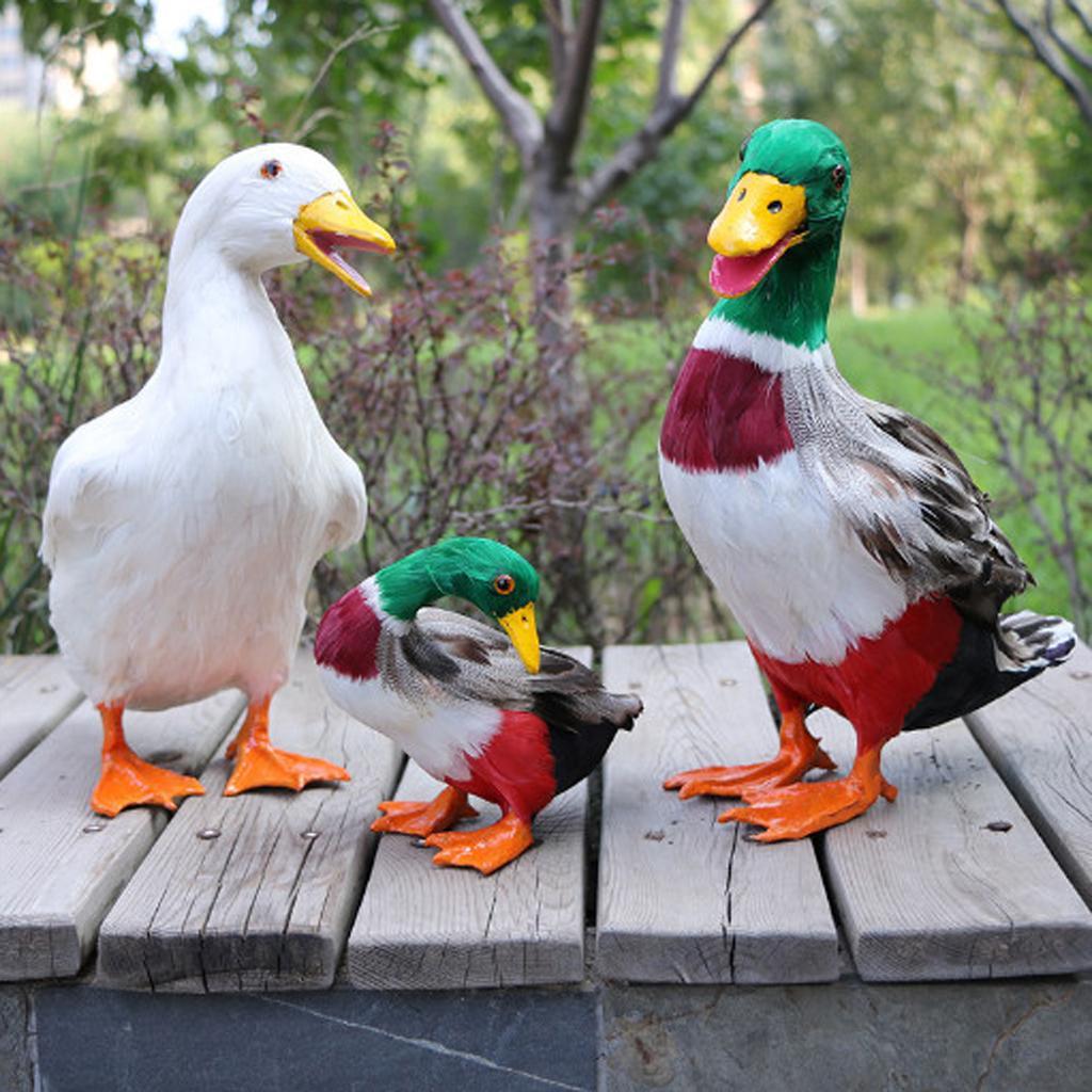 Realistic Duck Ornament Decoy Home Garden Water Pond Pool Decor