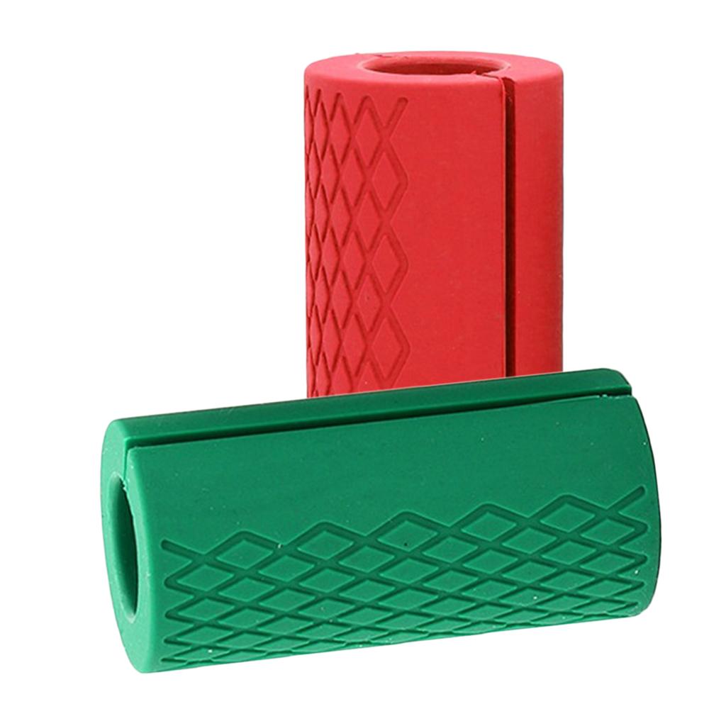 2Pcs Silicone Grips Dumbbell Grips, Fat Grips Adapter for Arm And Muscle