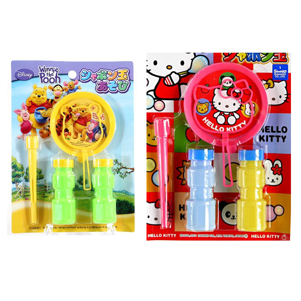 Combo Bộ thổi bong bóng xà phòng Pooh + Kitty nội địa Nhật Bản