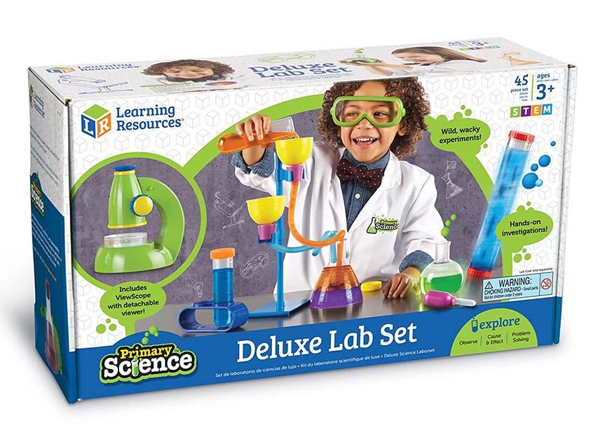 Learning Resources Bộ dụng cụ thí nghiệm khoa học cao cấp dành cho trẻ em - Primary Science Deluxe Lab Set