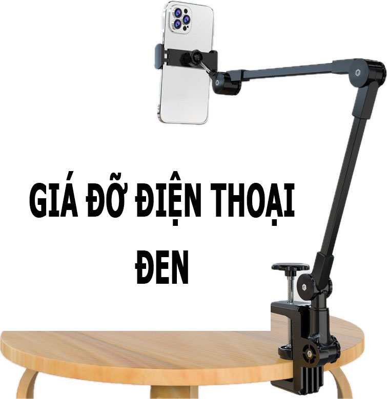 Giá Đỡ Điện Thoại Kẹp Cạnh Giường Ngủ; Giá Đở Máy Tính Bảng Gắn Bàn Làm Việc; Đế Nâng Livestream; Xem Phim - hàng nhập khẩu