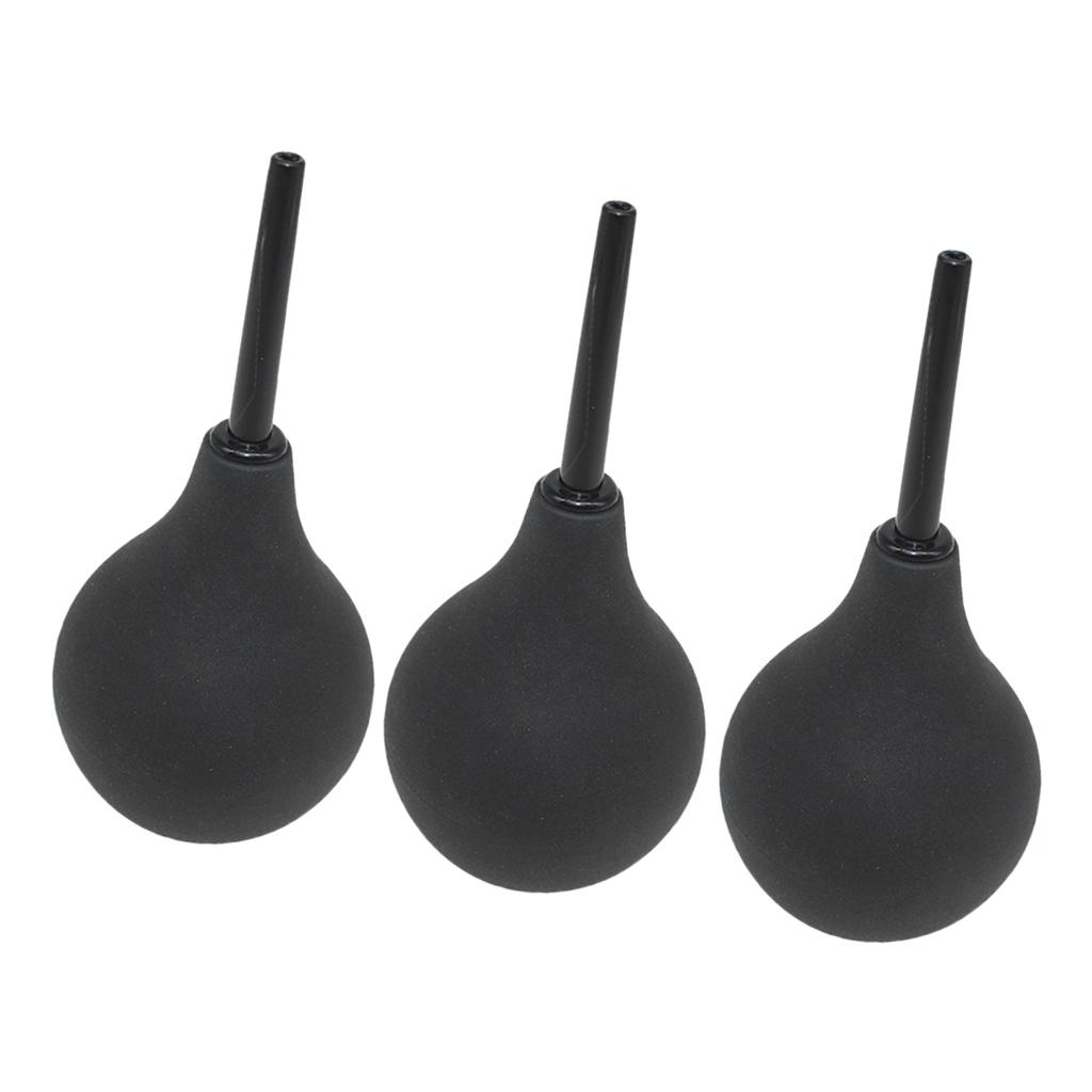3 Pieces Soft Safe 90ml Vaginal Anal Douche Enema Bag Bulb for Women Man