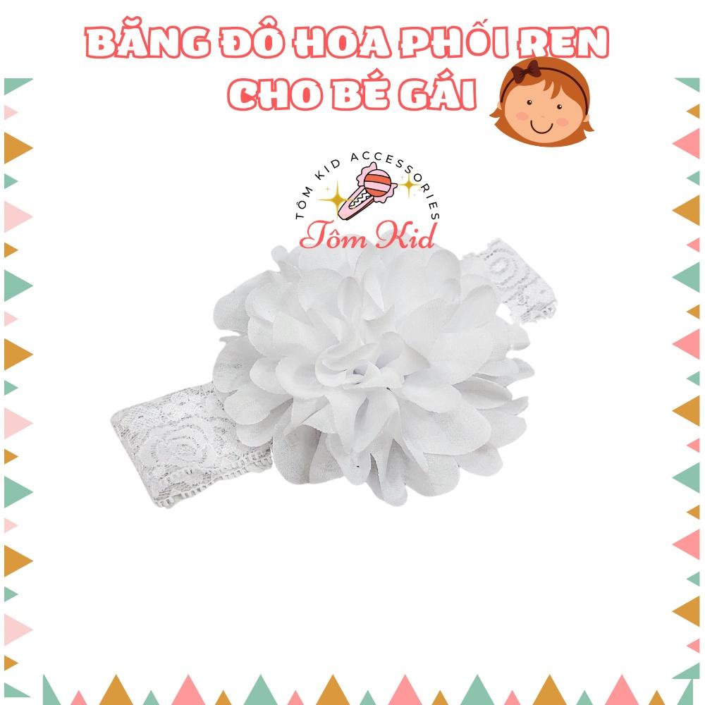 Băng đô hình hoa phối ren cho bé gái NCC