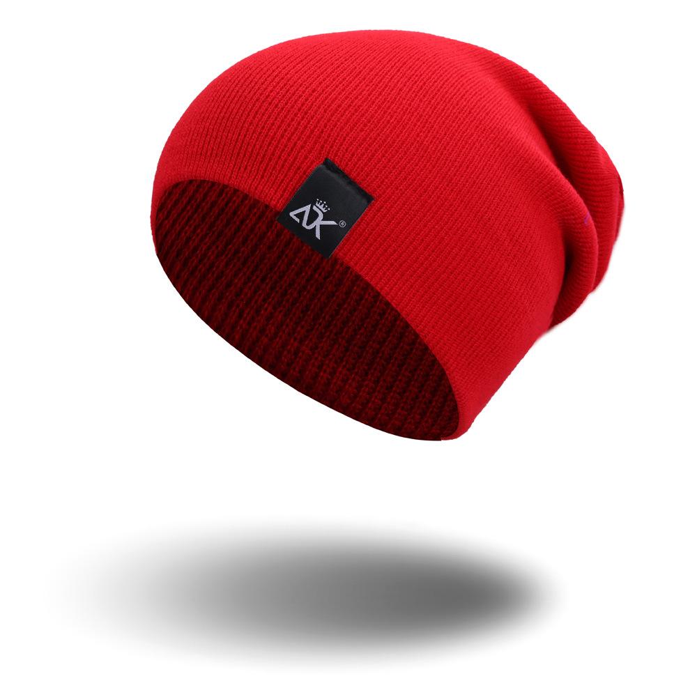 Adk Nón Len Ấm Áp Bò Cho Nam Hip Hop Mùa Đông Nón Unisex Màu Bonnet Thường Ngày Skullies Beanies Mùa Thu mũ Lưỡi Trai Cho Người Lớn Color: Light blue