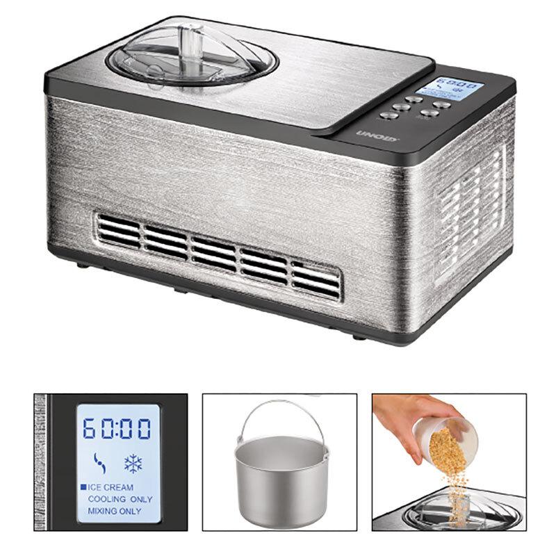 Máy Làm Kem Tươi Unold 48818, Máy Làm Kem Mini Siêu Tốc Tự Động, Công Suất 150W, 1.5L, Ice Cream Maker, Hàng Chính Hãng