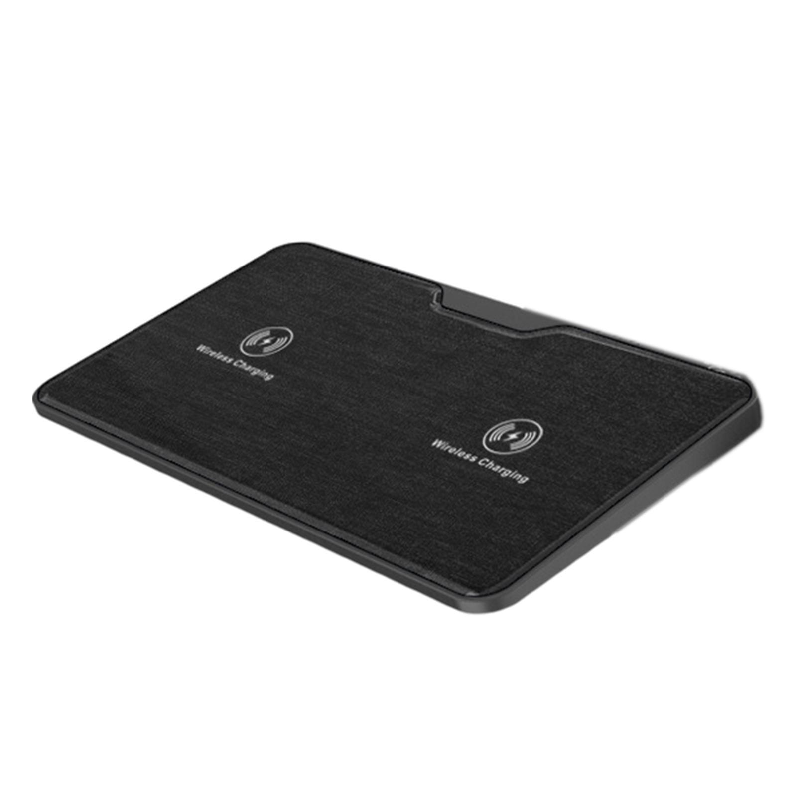 Dual Wireless Charger Charger ABS for Phone Black