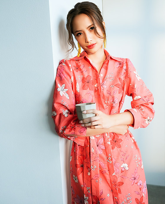 Đầm Sơ Mi Linen Patchouli DRE174 Thời trang thiết kế Hity