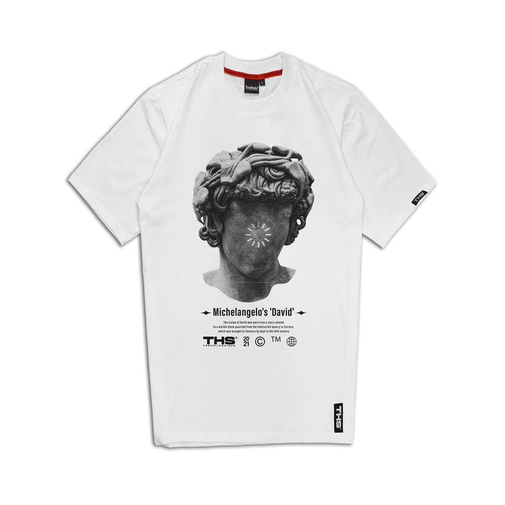 Áo Thun Unisex Hình Tượng La Mã Không Mặt Màu Trắng - TeeHolic THS