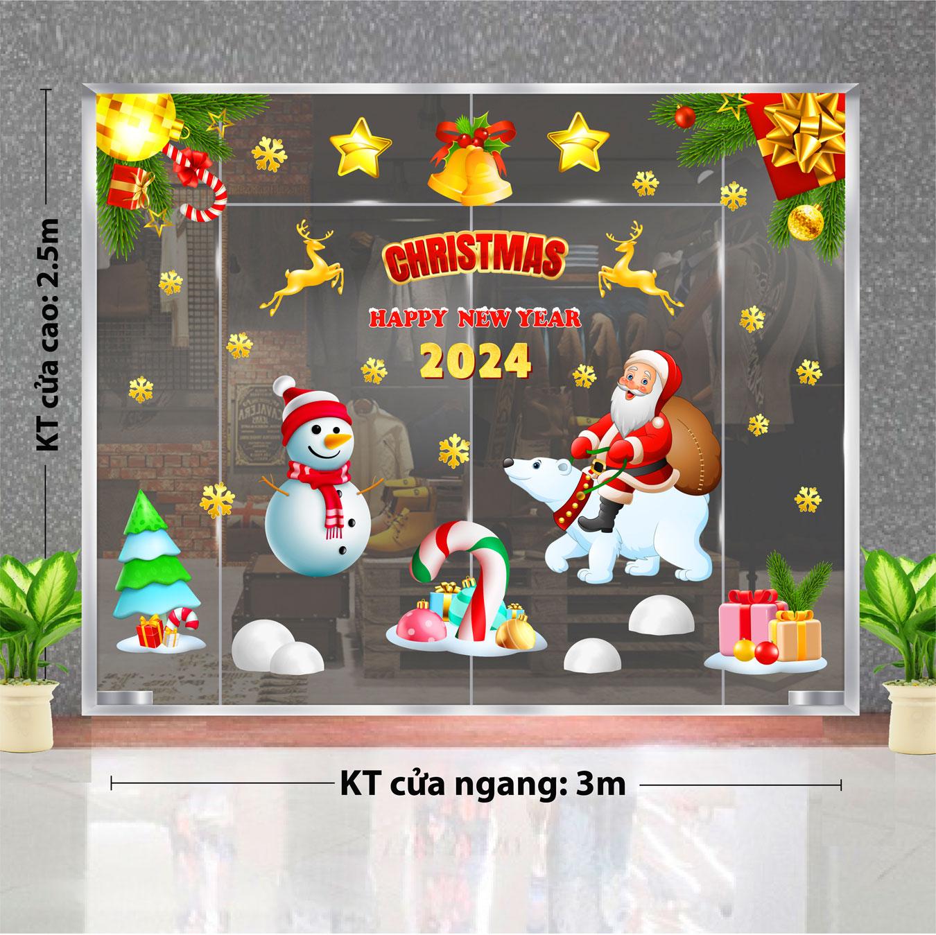 Decal trang trí NOEL 2024 combo số 89