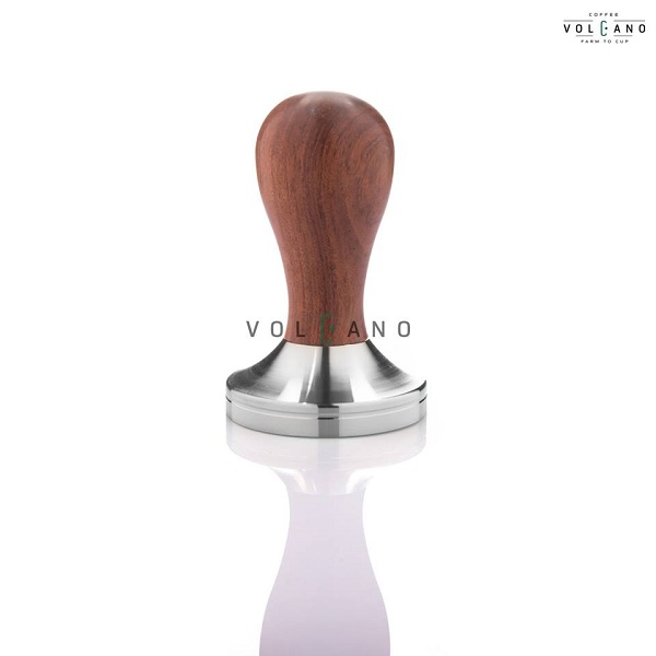 Tamper inox nén cà phê espresso cán gỗ