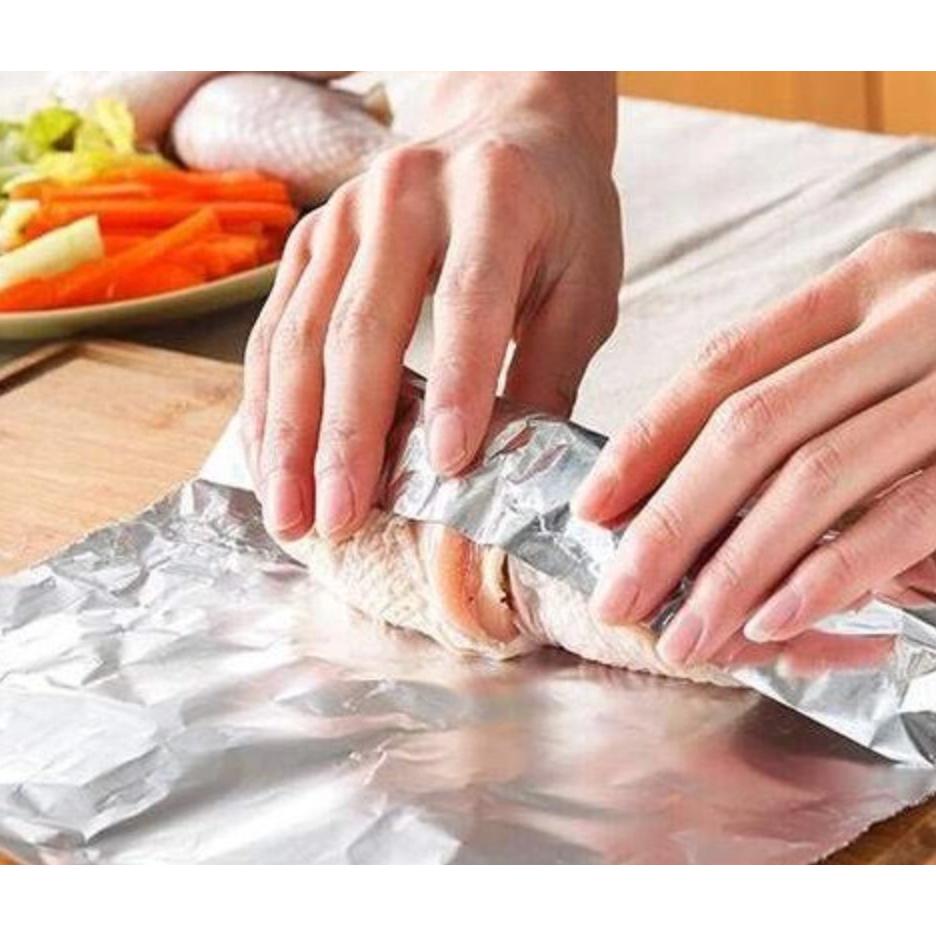 1 cuộn giấy bạc nướng hải sản nướng bánh nướng thịt khổ 30cm dài 5m có thể dùng cho lò nướng