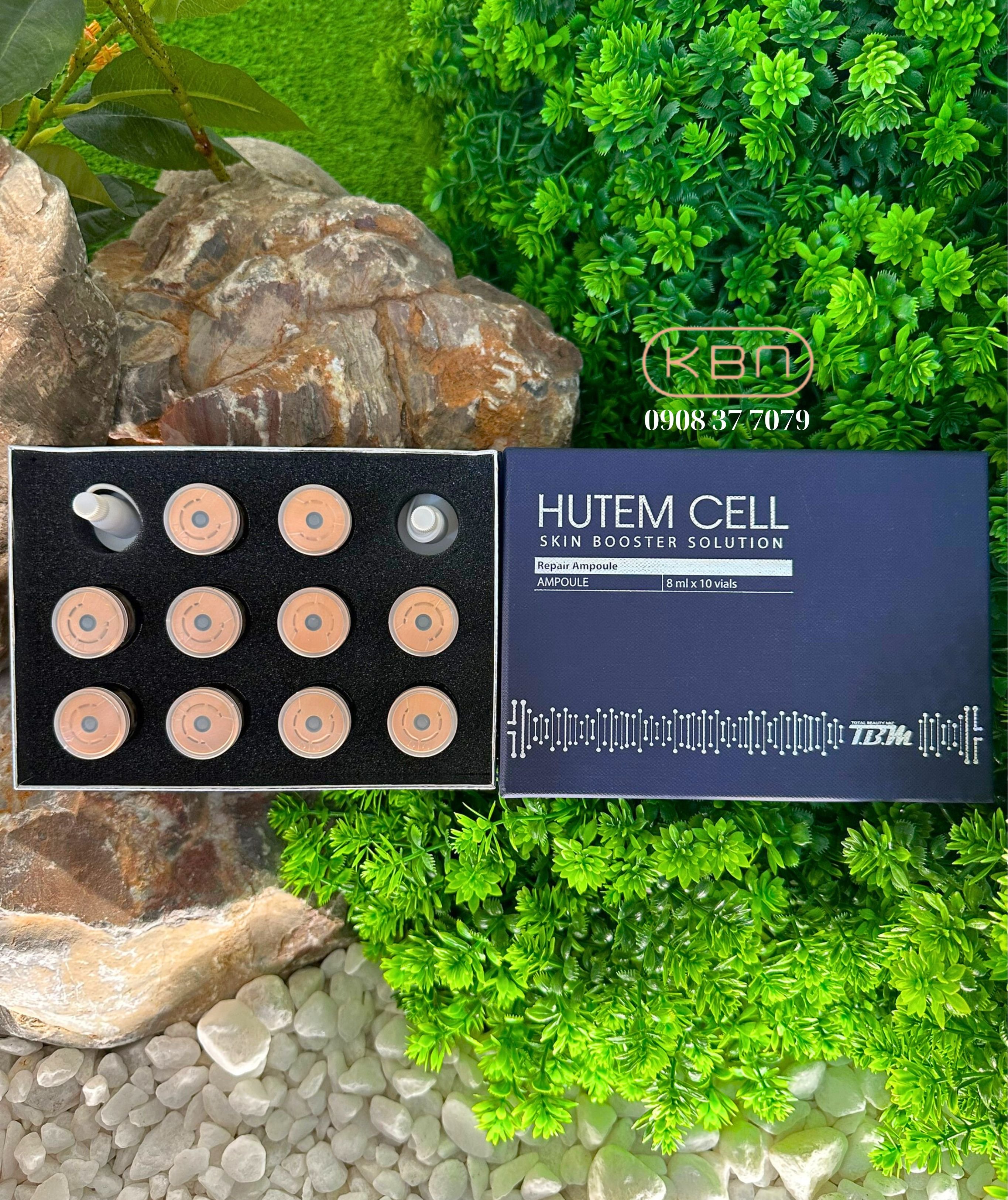 Tế Bào Gốc Tái Tạo Da Mặt Hutem Cell Hàn Quốc - Căng Bóng, Trắng Mịn, Mờ Nhăn, Mờ Nám Sạm