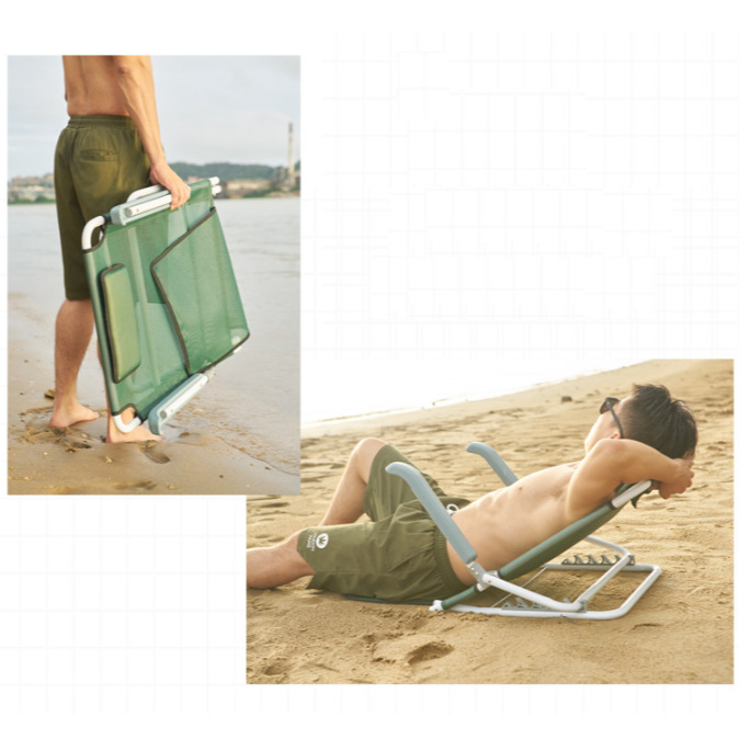 GHẾ BỆT TAY VỊN OUTDOOR BED CHAIR có đệm lót