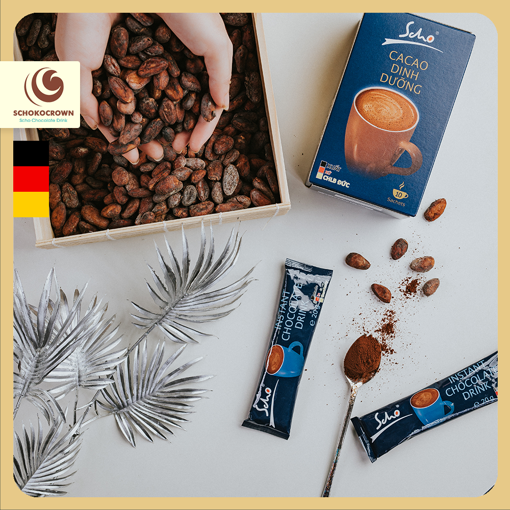 Bột Cacao Scho Creative Fusion - Chứa nhiều hạt sô cô la nhỏ, hương vị sô cô la sánh và đậm đà