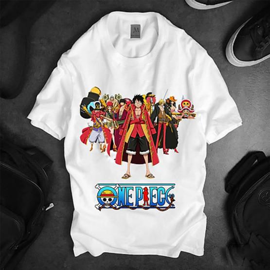 Áo thun Nam Nữ Không cổ ONEPIECE TEAM MŨ RƠM MSOP-24 mẫu mới cực đẹp, có size bé cho trẻ em / áo thun Anime Manga Unisex Nam Nữ, áo phông thiết kế cổ tròn basic cộc tay thoáng mát