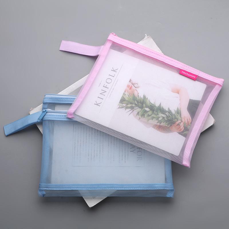 Hộp đựng bút chì, 4 chiếc Túi đựng bút chì Túi lưới có khóa kéo, Túi đựng bút chì nylon, Cặp tài liệu cho văn phòng và đồ dùng văn phòng phẩm