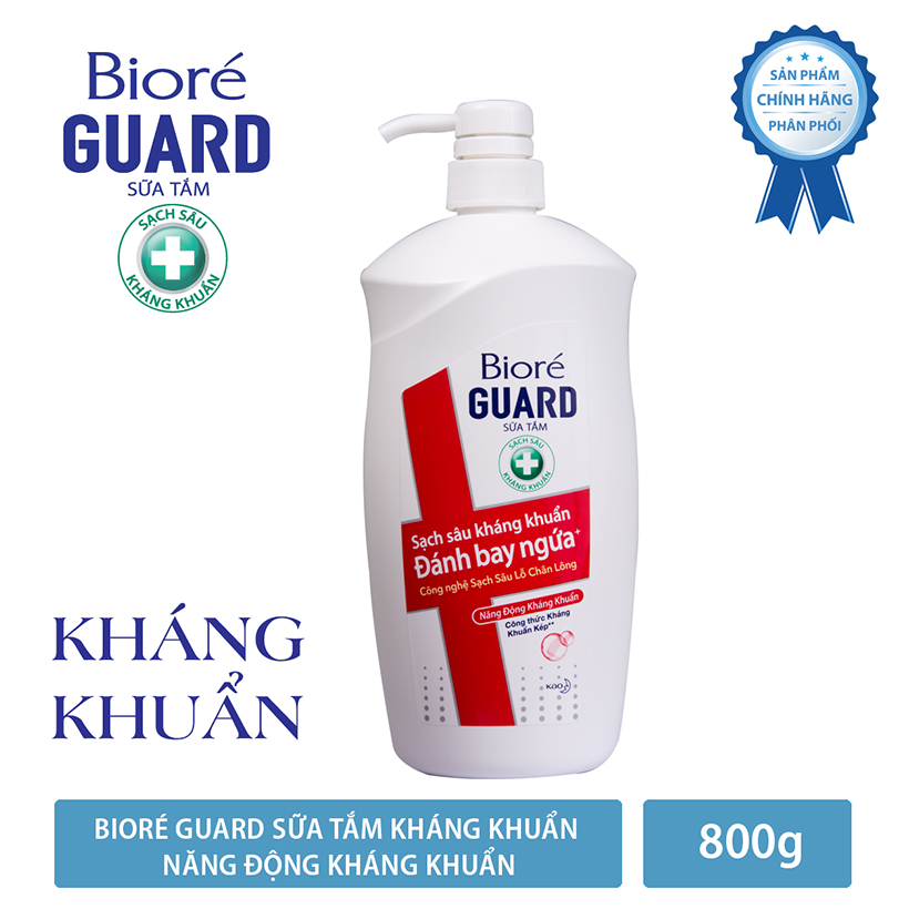 Sữa Tắm Sạch Sâu Kháng Khuẩn Năng Động Kháng Khuẩn Biore Guard 800g