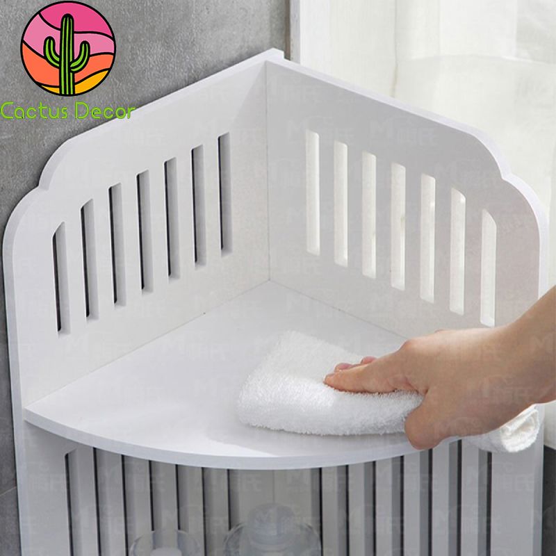 Giá - Kệ góc 3 tầng nan dọc để nhà tắm chống nước, chịu lực tốt