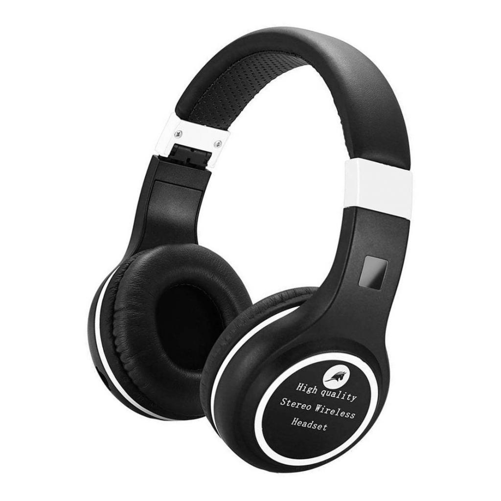 Folding Stretch Stereo Earphones Wireless Bluetooth Headset Headphone Black