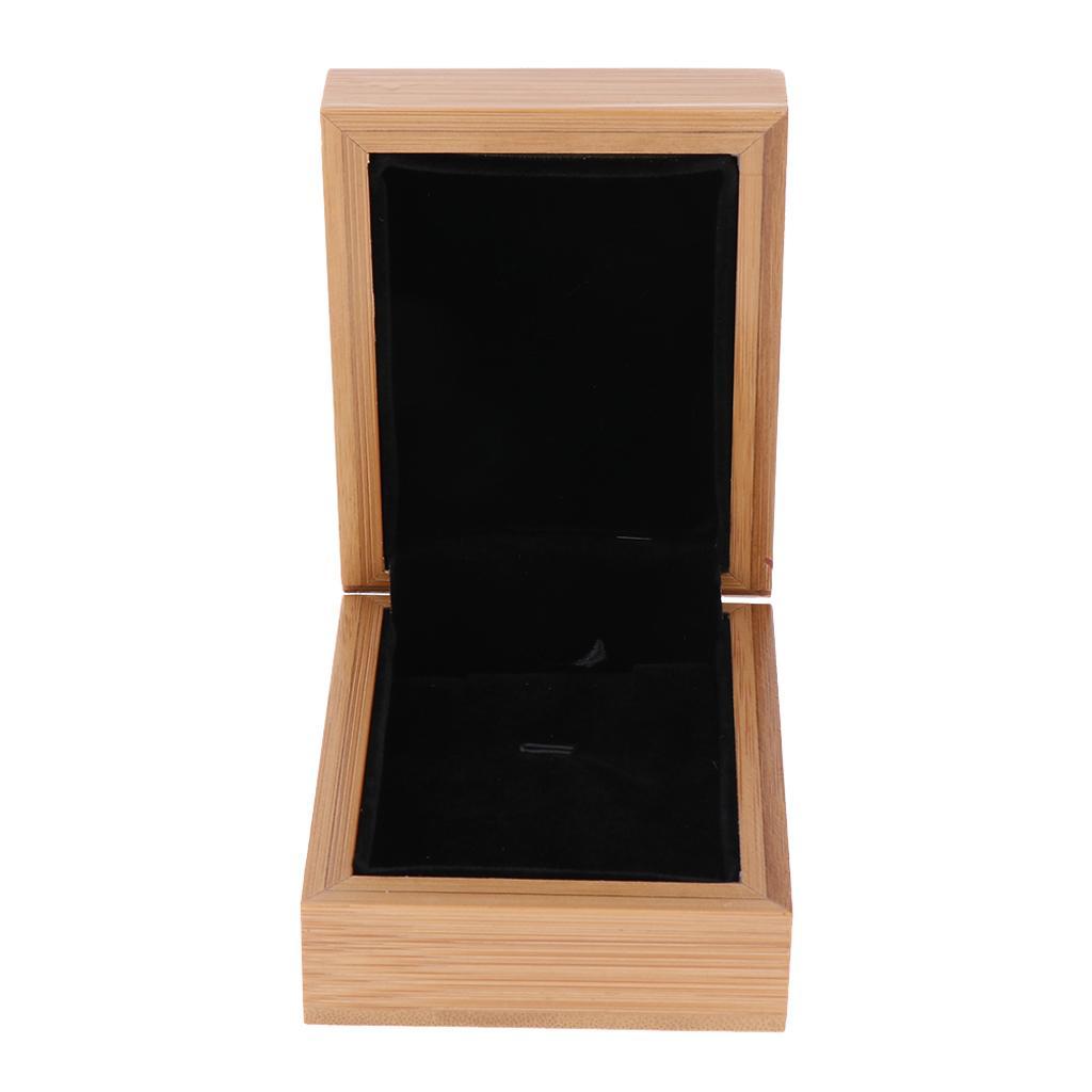 Unfinished Wooden Jewelry Box Storage, Wood Pendant Necklace Organizer for Women Men, Luxury Case for Earrings Bracelets Watches