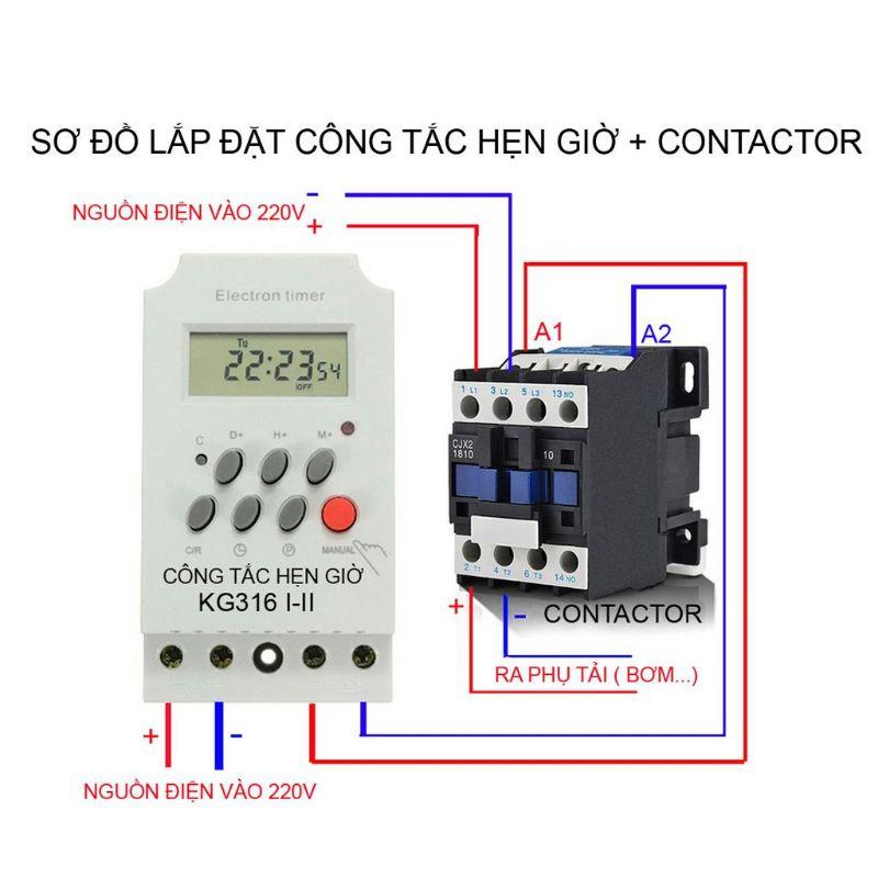 Combo bộ hẹn giờ tự động cho máy bơm, tưới cây, trang trại, đầm tôn cá, vườn lan...