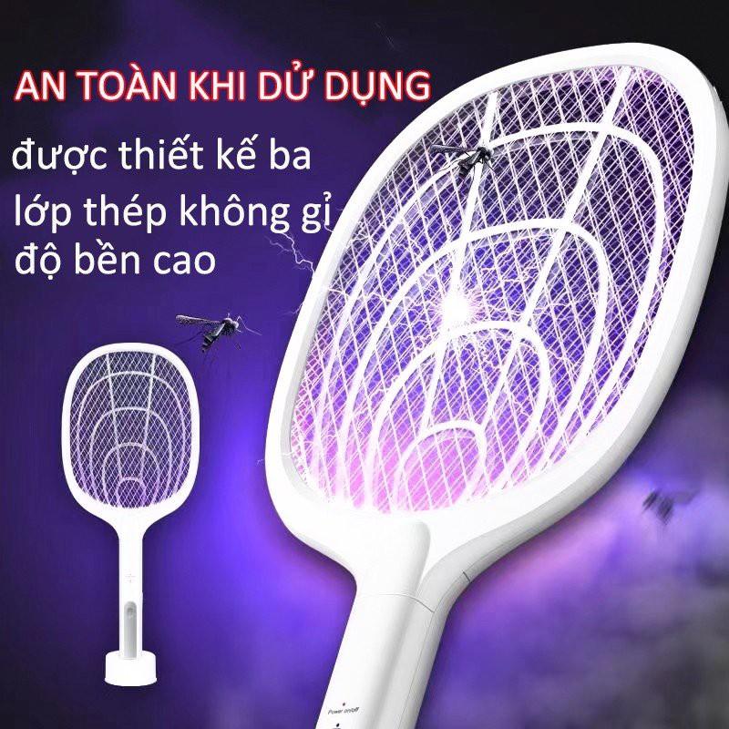 Vợt Muỗi kiêm Đèn Bắt Muỗi thông minh 2 trong 1 - Pin sạc cao cấp