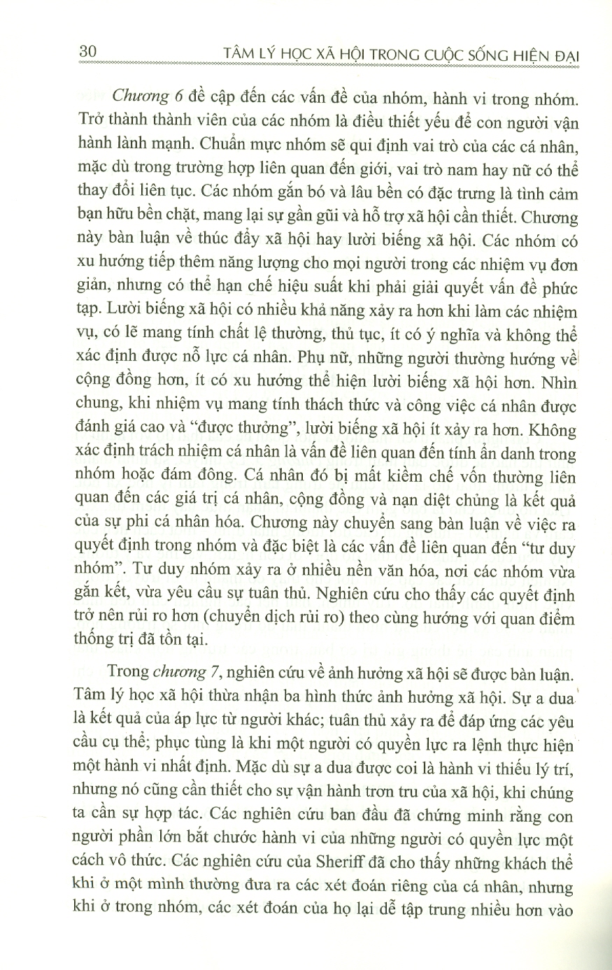 Tâm Lý Học Xã Hội Trong Cuộc Sống Hiện Đại (Tái bản lần 1) - Bìa Cứng