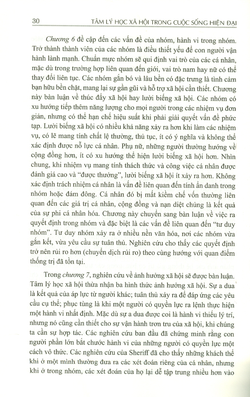 Tâm Lý Học Xã Hội Trong Cuộc Sống Hiện Đại - Bìa mềm
