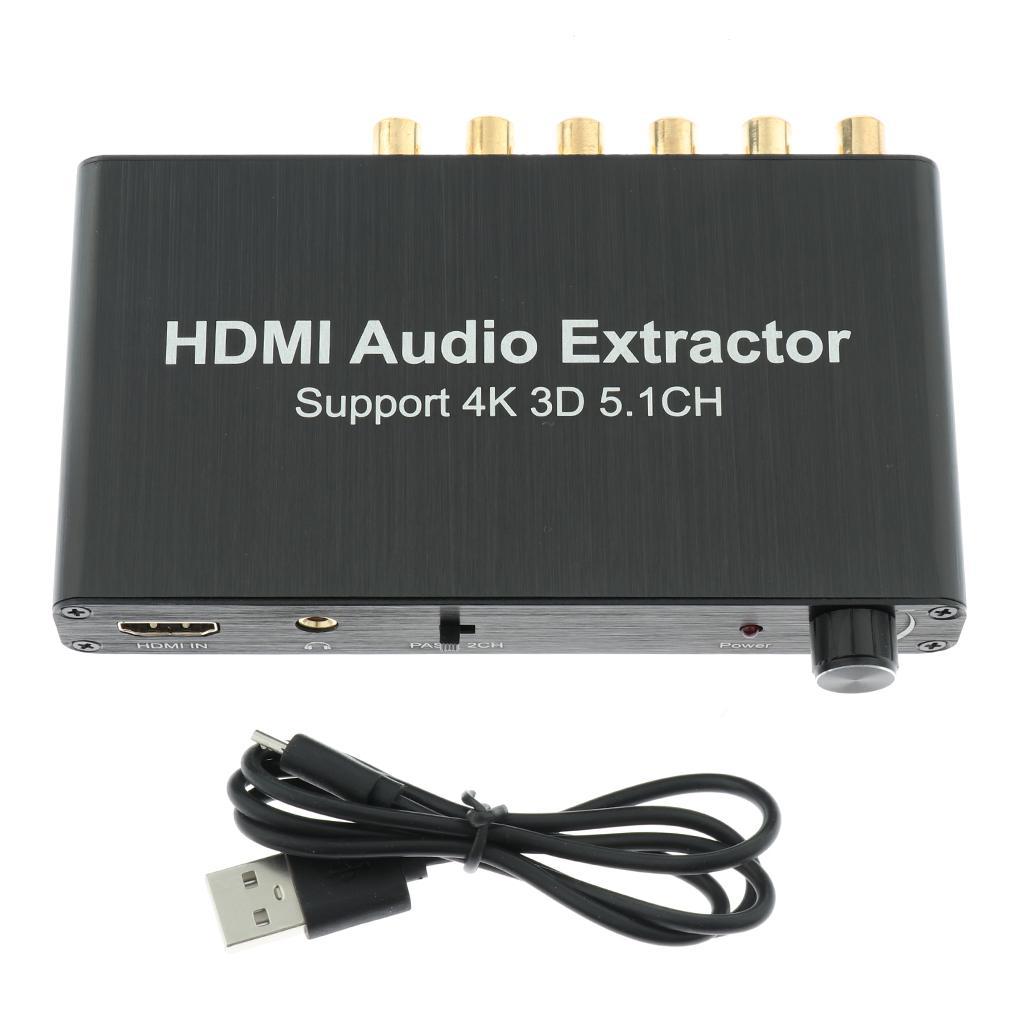 Splitter 5.1CH AC-3/DTS 4K/3D Audio Extractor Decoder 1080P Adapter