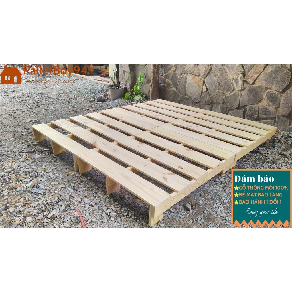 Giường Pallet / Giường Ngủ Pallet Gỗ Thông Gấp Gọn / Giường Gỗ Thông nhập khẩu Mới 100