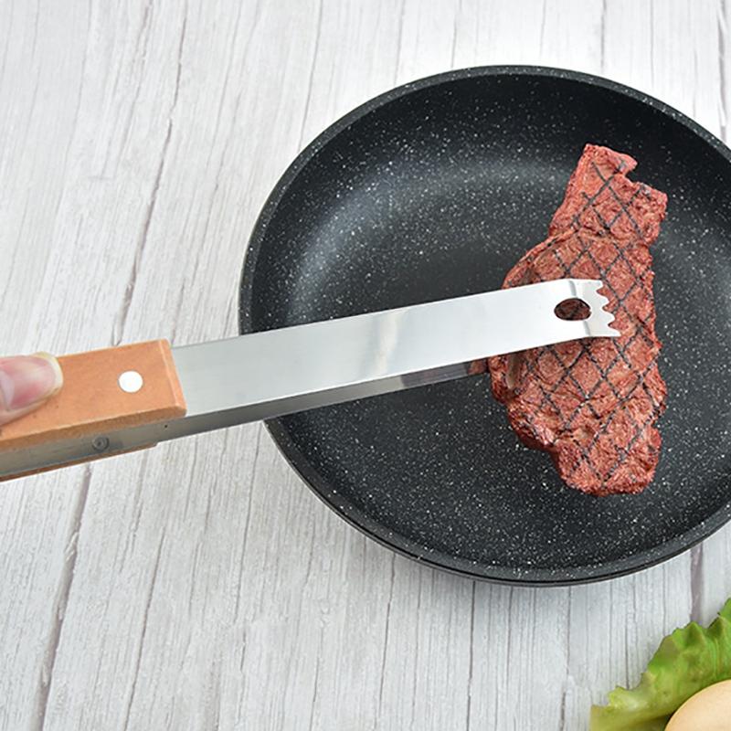 BBQ Dao Muỗng Nĩa BBQ Dụng Cụ Nướng Nướng Bộ Gỗ Sồi Tay Cầm BBQ Tông Thịt Nĩa Thìa Đũa Bếp Nướng Phụ Kiện