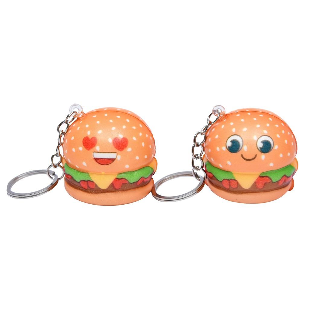 Móc khóa squishy hình bánh hamburger