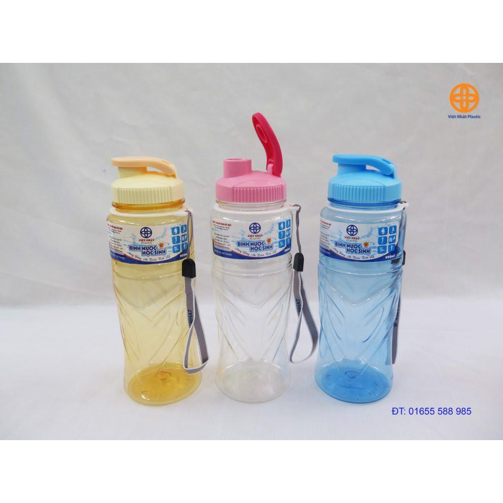 Bình đựng nước , bình nước học sinh nhiều size nhựa Việt Nhật PP an toàn