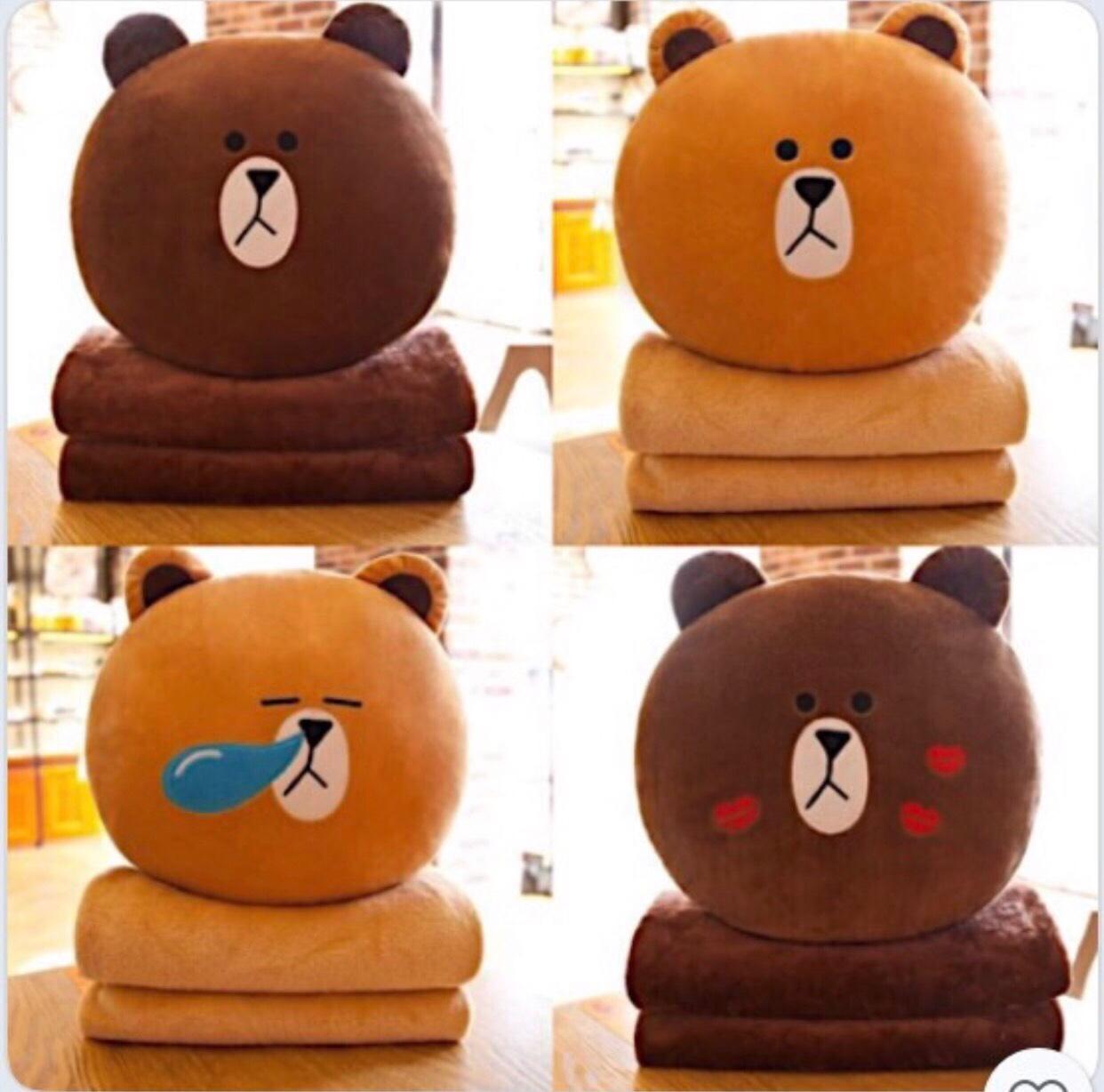 BỘ CHĂN GỐI VĂN PHÒNG 3in1 HÌNH GẤU POOH