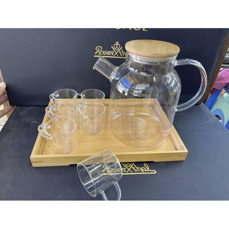 Set ấm nắp gỗ tre 1,6L