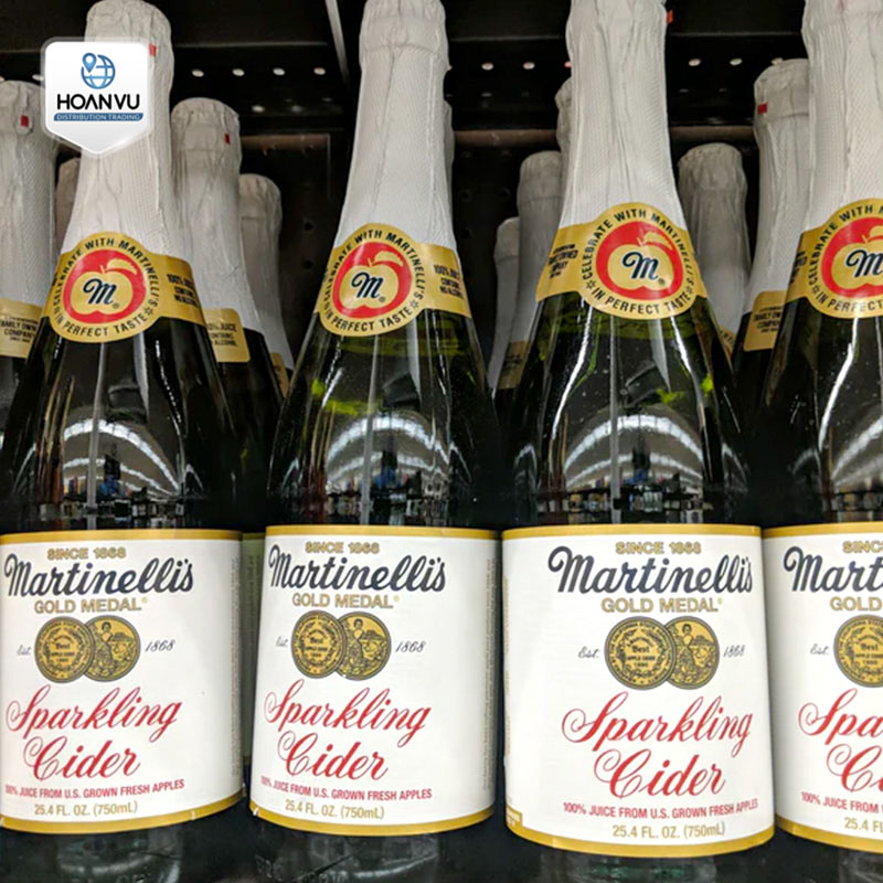 Nước Ép Táo Xanh Martinelli's Premium Sparkling Cider Apple (750ml x 4) 03/2025