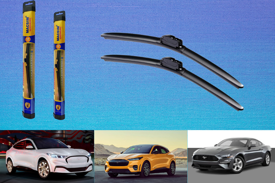 Combo cần gạt nước mưa ô tô Nano Silicon Macsim cho xe Mustang Spica 2018